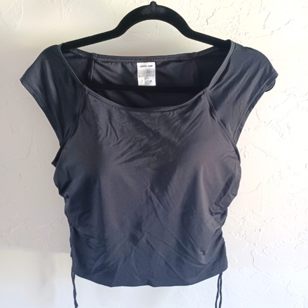 Lands' End Cropped swim top sz 12